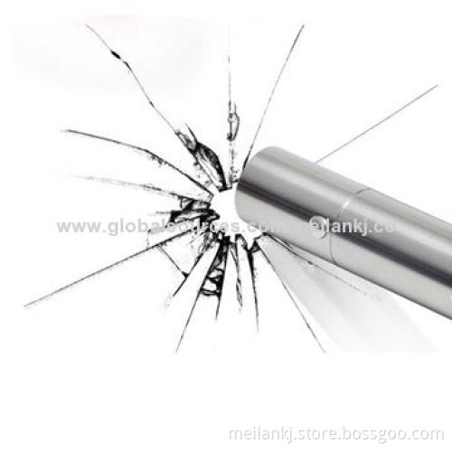 Waterproof LED torch, all stainless steel, can aid by hitting the glass window, 2600mAh power bank